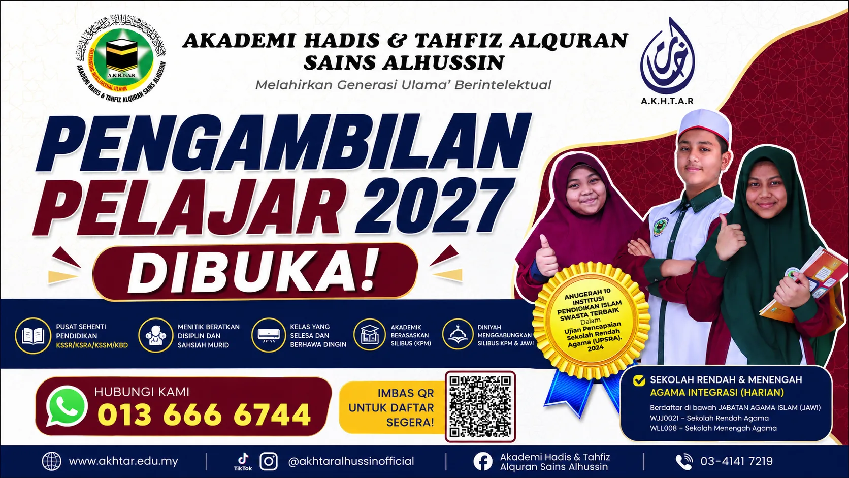 Pendaftaran Tahun 1 & Tingkatan 1 Dibuka